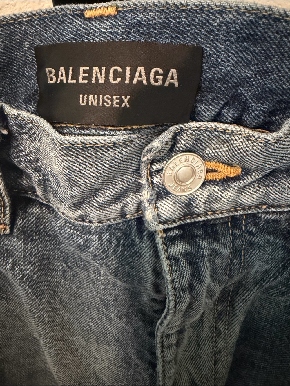 Balenciaga Unisex Light Blue Baggy fit Jeans - Picture 2 of 7